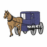 Caballo y carro de Amish Camiseta Polo