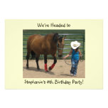 Caballo y chica que caminan - fiesta de Tennessee Anuncio Personalizado