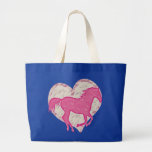 Caballo y corazón rosados bolsas de mano