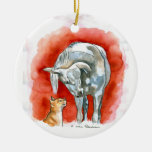 Caballo y gato ornamento para arbol de navidad