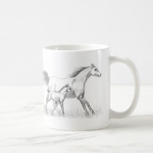 Caballo y potro tazas