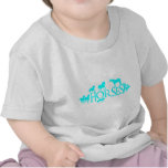 CABALLOS AZULES CLAROS CAMISETAS