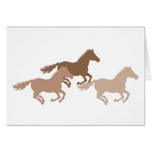 Caballos corrientes frescos felicitacion 