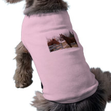 caballos cuartos camiseta de mascota