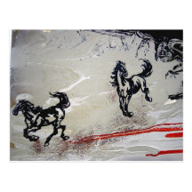 "Caballos de vuelo " Tarjeta Postal