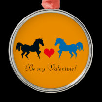 Caballos en el ornamento del amor adornos