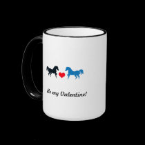 Caballos en taza del amor tazas