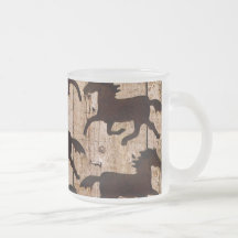 Caballos occidentales del país en los regalos de m tazas de café