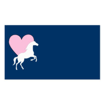 Caballos y amor plantilla de tarjeta de visita