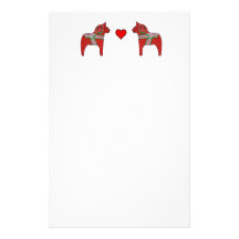 Caballos y corazón de Dala inmóviles Papeleria De Diseño