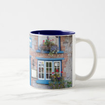 Cabañas célticas - puerta azul taza de café