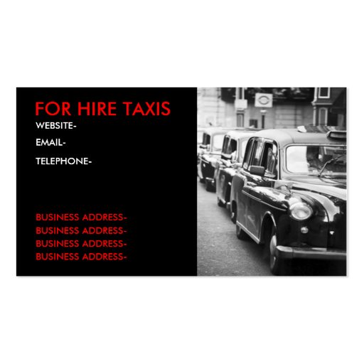 Cabbies de Londres Tarjeta De Visita