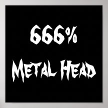 cabeza 666%Metal Impresiones