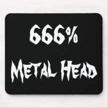 cabeza 666%Metal Tapete De Raton