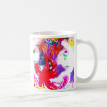 Cabeza china del león, extracto del primer taza de café