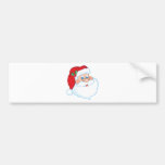Cabeza clásica de Papá Noel Etiqueta De Parachoque