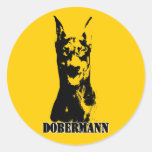 Cabeza de Dobermann Etiquetas