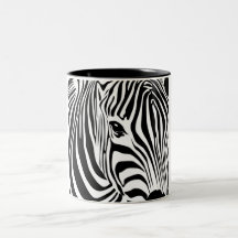 Cabeza de la cebra tazas