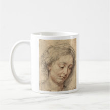 Cabeza de una mujer de Paul Rubens Tazas De Café