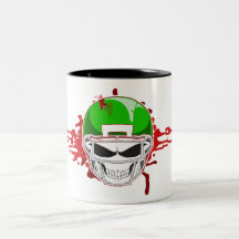 Cabeza del casco taza de café