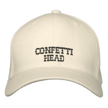 cabeza del confeti gorra de béisbol bordada