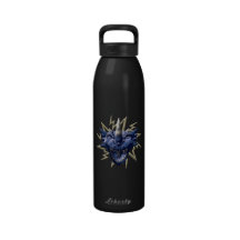 Cabeza del dragón - azul botellas de beber