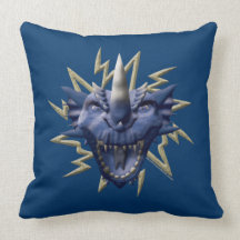 Cabeza del dragón - azul cojines