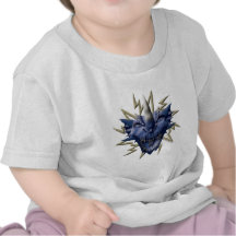 Cabeza del dragón - azul camisetas