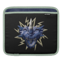 Cabeza del dragón - azul fundas para iPads
