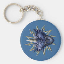 Cabeza del dragón - azul llaveros personalizados