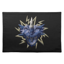 Cabeza del dragón - azul mantel individual