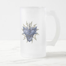 Cabeza del dragón - azul taza de café