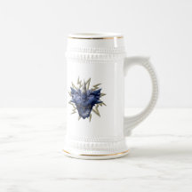Cabeza del dragón - azul taza de café