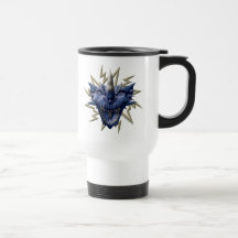 Cabeza del dragón - azul tazas