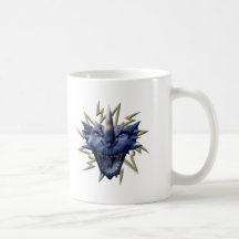 Cabeza del dragón - azul tazas de café