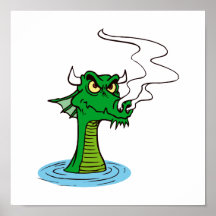 cabeza del dragón fuera del agua horned.png impresiones
