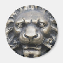 Cabeza del león imán de frigorífico