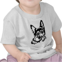 CABEZA DEL PASTOR ALEMÁN CAMISETA