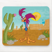 Cabeza del Roadrunner inclinada Alfombrilla De Ratón