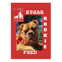 Cabeza-Fred, equipo K9 de la búsqueda de KlassKids Plantillas De Tarjetas De Visita