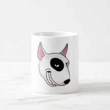 cabeza más bullterier taza de café