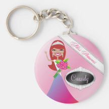 Cabeza roja de la Srta. princesa el | del desfile  Llaveros Personalizados