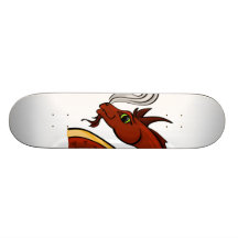 Cabeza roja linda del dragón tablas de skate