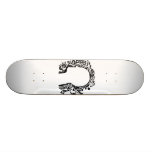 Cabeza tribal blanco y negro patineta personalizada