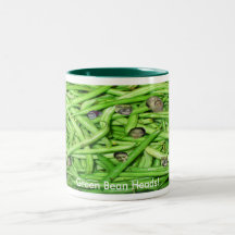 ¡Cabezas de la haba verde! Taza De Café