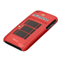 Cabina de teléfono británica de Oldschool Case-Mate iPhone 3 Coberturas