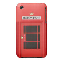 Cabina de teléfono británica de Oldschool Case-Mate iPhone 3 Cobertura