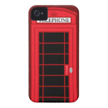 Cabina de teléfonos público roja clásica Reino Uni iPhone 4 Protector