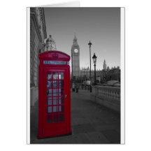 Cabina de teléfonos roja de Londres Felicitacion