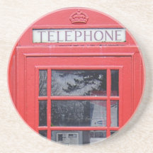 Cabina de teléfonos roja de Londres Posavasos Personalizados
